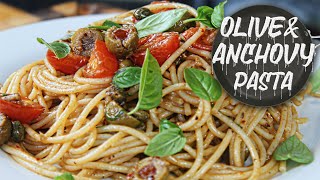 EASY 10 minute pasta recipe  Pasta with Tomato Anchovy and Chili [upl. by Hollingsworth]