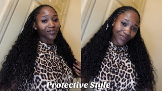 Half Braids Half Wig Tutorial  Quick Style [upl. by Else888]