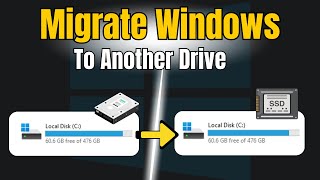 How to Migrate Windows to Another DriveHDD SSD NVMe  Clone Windows 111081 and 7 [upl. by Ikuy]