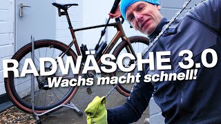 Schnelleres Fahrrad Reinigen dank gewachster Kette Gravelbike waschen  BONUS WarmwasserAnschluss [upl. by Iarised]