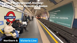 London Underground Journey Camden Town to Victoria via Euston [upl. by Prissy]