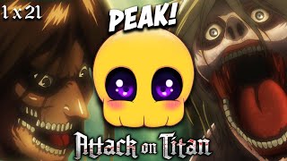 ABSOLUTE CINEMA  Anime Noob Reacts to Attack on Titan 1x21 [upl. by Buchbinder]