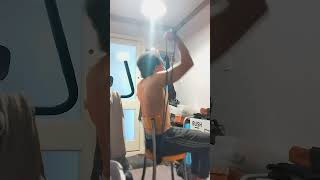 Resistance Band Overhead Press band underaround chair [upl. by Tonjes]