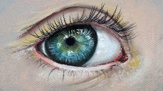 How to Draw a Realistic Eye with Pastels [upl. by Dera]