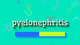 HOW TO SAY PYELONEPHRITIS pyelonephritis [upl. by Donall]