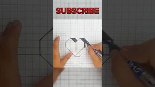 How to make 3d heart creativearts2013 art drawing shortsfeed shorts viralshorts [upl. by Ennaillij571]