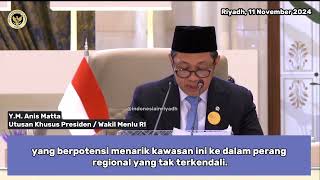 Pernyataan Indonesia pada Konferensi Tingkat Tinggi KTT Luar Biasa ArabIslam [upl. by Axe363]