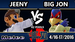 FPVI  Jeeny Dr Mario Vs Big Jon Falco SSBM R2 Pools  Smash Melee [upl. by Enived]