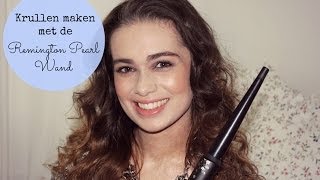 How to  Krullen maken met de Remington Pearl Wand krultang [upl. by Atiluap]