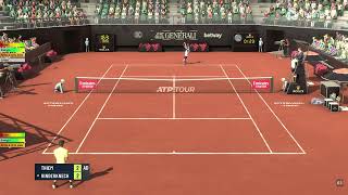 Dominic Thiem VS Arthur Rinderknech  Kitzbuhel 2023  Tennis Elbow 4  Gameplay [upl. by Remmus]