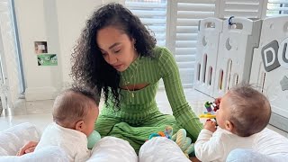 LeighAnne Pinnock Shares Update Photos of her and Fiance Andre Grays Twins 🍼🍼 [upl. by Rolf]