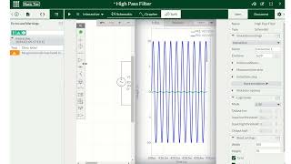 High Pass Filter Simulation in Multisim Software and measure circuitsimulation highpassfilter [upl. by Leidba]