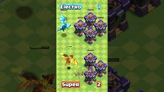 Super Dragon VS Electro Dragon  Clash of Clans [upl. by Ecneitap]