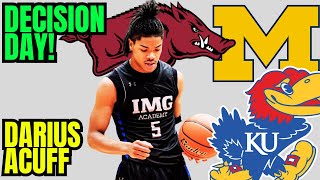 Darius Acuff Commitment PredictionMichigan Kansas Or Arkansas [upl. by Rudd]