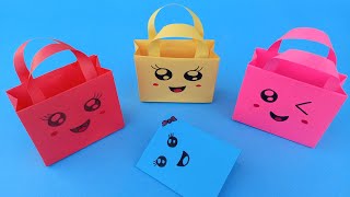 DIY easy origami paper bag  how to make paper bag for gift  New Origami Craft Ideas [upl. by Sairahcaz]