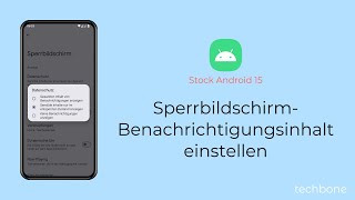 SperrbildschirmBenachrichtigungsinhalt einstellen Android 15 [upl. by Imoyaba]