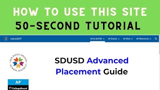 quick guide to using the SDUSD AP Guide website  bitlysdusdAP [upl. by Welcome]