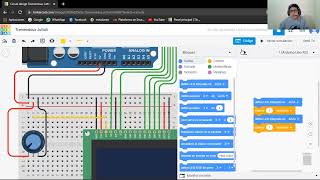 Como conectar una pantalla Lcd 16x2 con potenciometro Arduino tinkercad [upl. by Bluhm]