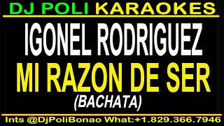 Igonel Rodriguez  Mi Razon De Ser Bachata KARAOKE [upl. by Iturk839]