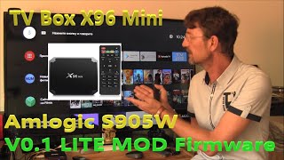 Amlogic S905W V01 LITE MOD Firmware Flashing BOX X96 Mini  Mecool M8S Pro W Android 90 ATV [upl. by Laurentium]