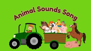 🎶 Animal Sounds Song 🐶🐱🐮  Fun Animal Noises for Kids 🎵 [upl. by Aicilehp]