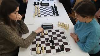 chess girls Tskhadadze Anna  WCM Kiseleva Arina chess blitz [upl. by Kotta]