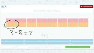 797 Divide by Fractions with Models [upl. by Tracy858]