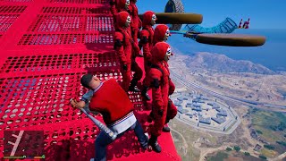 GTA 5 EPIC RAGDOLL SHOW FRANKLIN VS RED CRIMINAL FALLS amp FAILS LIVE GTA Vgta [upl. by Cheria]