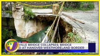 Woodsville Bridge Collapses Bridge Located at HanoverWestmoreland Border  TVJ News [upl. by Anirbus]