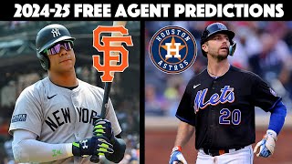 Predicting Almost Every 20242025 MLB Free Agent Signing [upl. by Proudman]