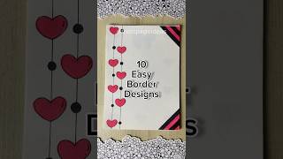 10 Easy front page design for school projects and idea note journals  Aesthetic Girl shorts howto [upl. by Ennaeiluj]