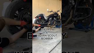 Indian Scout Bobber And Bias Ply Tires [upl. by Enylorac]