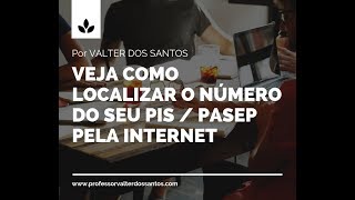 VEJA COMO LOCALIZAR O NÚMERO DO SEU PISPASEP PELA INTERNET [upl. by Tamis261]