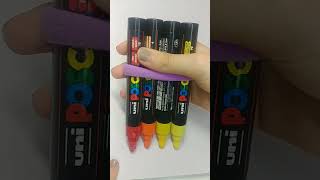 pintando con 4 posca a la vez 😱😱 asmr rotuladores shortvideos [upl. by Einnaf]