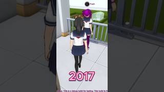 2017 vs 2024 Yandere Simulator  Push push off the roof yanderesim yanderesimulator yansim short [upl. by Jereld178]