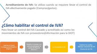 CONTPAQi® Contabilidad CONTROL DE IVA [upl. by Dewhirst726]