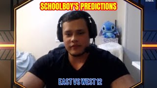 Schoolboy’s predictions on East vs West 12 supermatches [upl. by Immac]