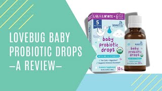 Lovebug Probiotic Review  Baby Probiotic Drops [upl. by Lorine]