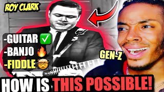 GEN Z KID Reacts To ROY CLARK Playing GUITAR FIDDLE amp BANJO [upl. by Enovahs]