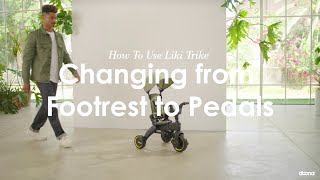 How to change from footrest to pedals  Liki Trike [upl. by Hairahcez]