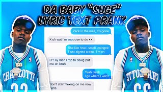 DABABY quotSUGEquot LYRIC TEXT PRANK ON GANG M3MB3R [upl. by Semaj]