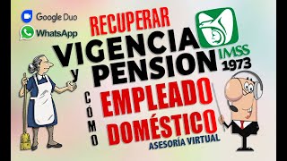 Recuperar VIGENCIA y PENSIÓN IMSS Ley 1973 como Trabajadores Domésticos [upl. by Abdu]