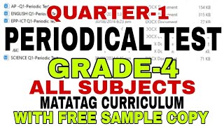 Periodical Test for Quarter1  MATATAG CURRICULUM [upl. by Westmoreland567]