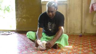 kava root presentation to acting chief in Vuna Village in Fiji [upl. by Ahsinet391]