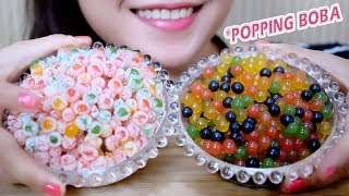 ASMR Frozen Popping Boba frog eggs Satisfying Eating Sounds  LINHASMR [upl. by Malissia]