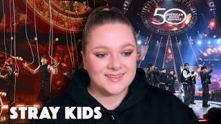 Stray Kids Perform Bye Bye Bye  Chk Chk Boom AMAs 50th Anniversary Special  Reaction [upl. by Krigsman]