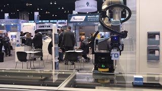 Automate 2017 Robotiq Gripper at the Universal Robots booth [upl. by Perkins]