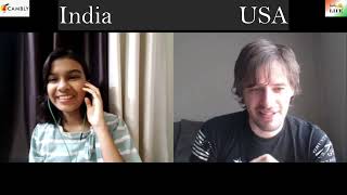 Cambly English Conversation 67 with lovely tutor from the USA  Adrija Biswas [upl. by Baiss689]