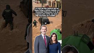 Los Reyes Felipe y Letizia viajarán el fin de semana a Valencia dana valencia felipeyletizia [upl. by Derreg]