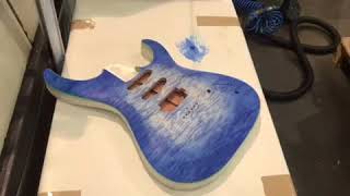 Guitar staining blue burst [upl. by Golda]